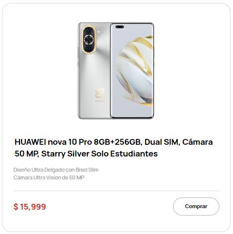 huawei smartphone codigo descuento mexico